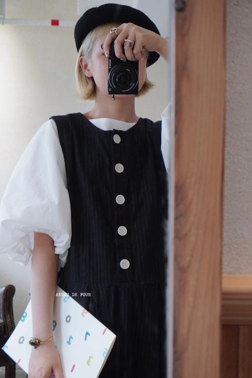 FRANCESCA卡其/浅灰/白/黑波波短袖 商品图4