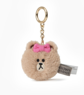 韩国 可爱 Line Friends Choco平板脸娃娃钥匙圈JPY带授权招加盟代理