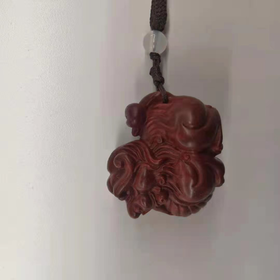 狮子小挂件 小叶紫檀