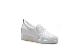 豪麟名鞋奥莱迪嘉女装牛皮革时尚休闲鞋DJXXA11WX007白色  原价1460元