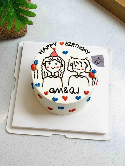 手绘女孩奶油蛋糕 下单前请仔细阅读商品详情 商品图1