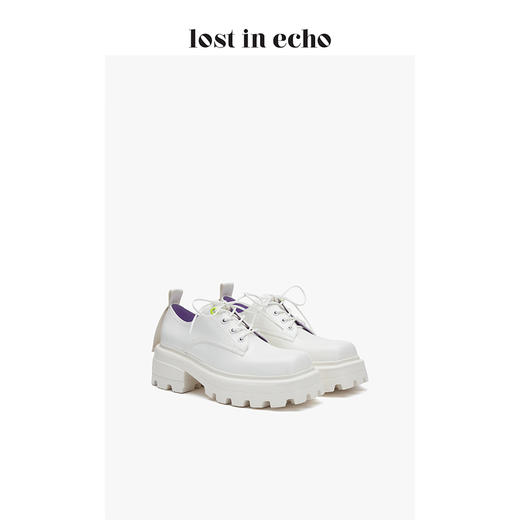 lost in echo 原创设计师品牌 方头系带撞色气眼中性西装鞋 商品图3