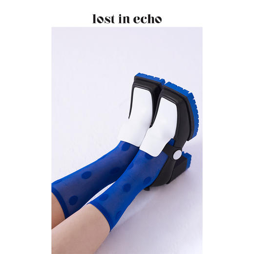 【微瑕疵不退不换】lost in echo 设计师春夏新款 加长鞋舌高跟乐福鞋 商品图0