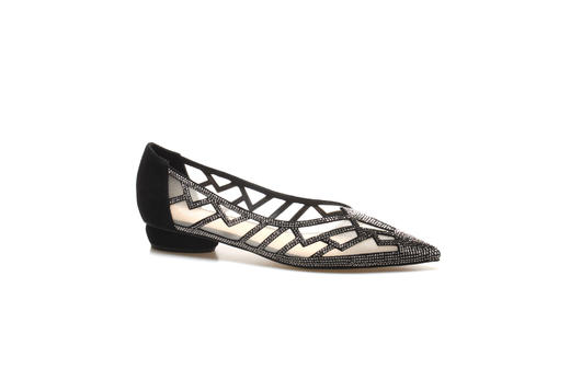 豪麟名鞋奥莱迪嘉女装羊反绒面革意式柔美皮鞋DJYQA11WP023黑色  原价1660元 商品图0