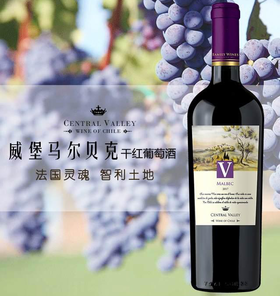 智利威堡马尔贝克干红葡萄酒 750ml