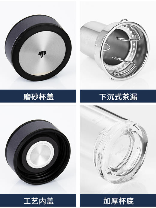 万象双层玻璃杯350ML/V199L 商品图3