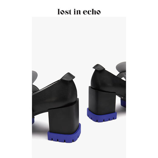 【微瑕疵不退不换】lost in echo 设计师春夏新款 加长鞋舌高跟乐福鞋 商品图4