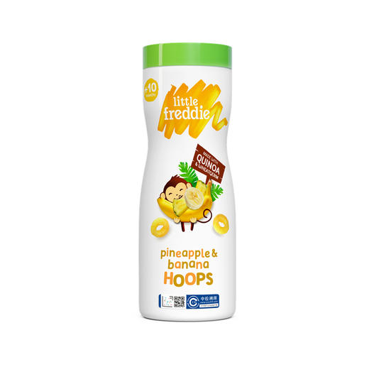 Little Freddie 小皮 宝宝零食菠萝香蕉手指谷物圈 42g*3 商品图0