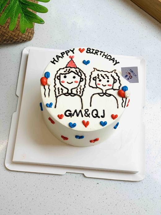 手绘女孩奶油蛋糕 下单前请仔细阅读商品详情 商品图0