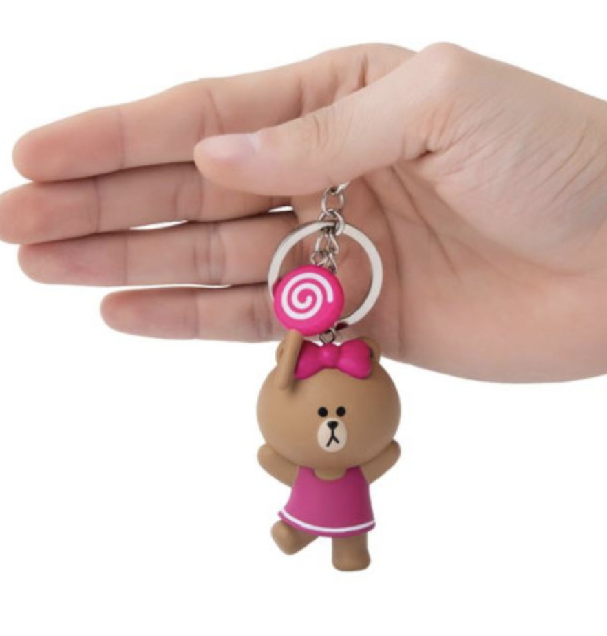 韩国 可爱 Line Friends Choco迷你公仔钥匙圈JPY带授权招加盟代理