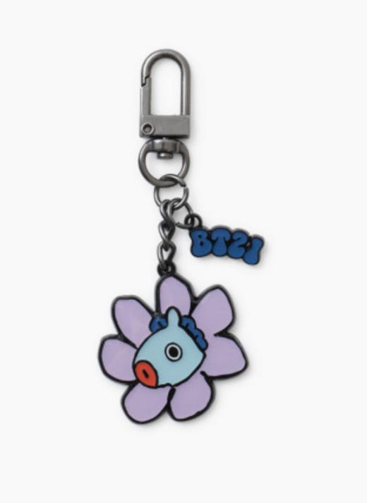 韩国 可爱 Line Friends BT21 MANG花金属钥匙扣JPY带授权招加盟代理 商品图0