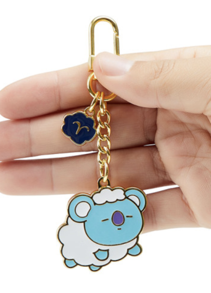 韩国 可爱 Line Friends BT21 KOYA宇宙之星金属钥匙扣JPY带授权招加盟代理