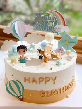 男孩飞机款奶油蛋糕 下单前请仔细阅读商品详情