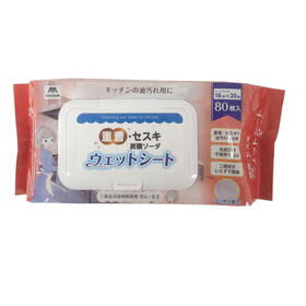 山崎社去重油 厨房湿巾 80枚/袋