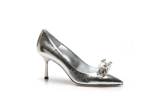 豪麟名鞋奥莱LORIBLU女装羊皮革皮鞋LR70430P银色  原价4260元 商品图0