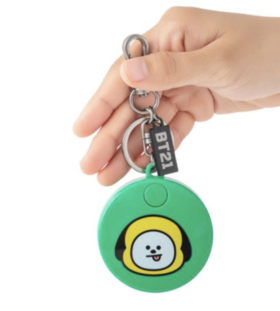 韩国 可爱 Line Friends BT21 CHIMMY LED投影钥匙扣JPY带授权招加盟代理