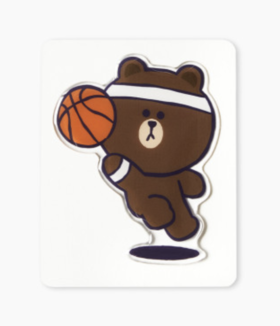 韩国 可爱Line Friends 棕色环氧贴纸（5类）JPY带授权招加盟代理