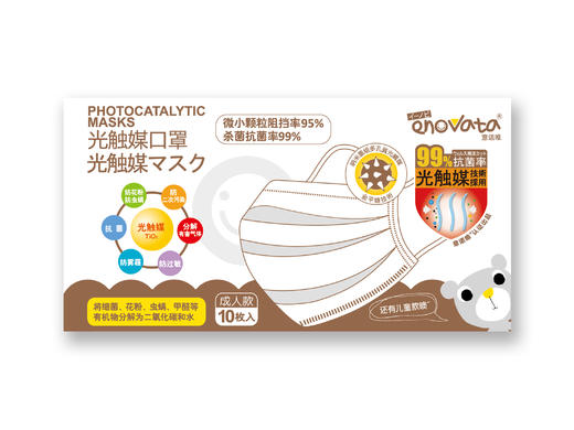 【意诺唯】成人光触媒口罩50个 商品图2