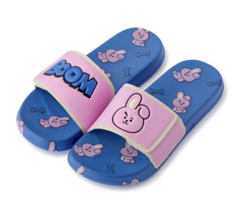 韩国 可爱Line Friends BT21 COOKY魔术贴拖鞋JPY带授权招加盟代理