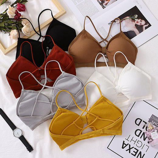 【新款】韩版无钢圈聚拢裹胸无痕上托性感美背抹胸打底吊带背心内衣女学生 商品图3