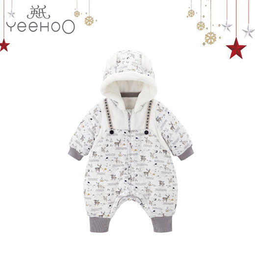 英氏-童衣类（冬）D0英针帽蛤 英氏白 59CM 商品图0