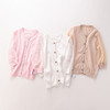 拉比-童衣类（春）D0优雅棉线拼接全开衣米白/粉红 商品缩略图3