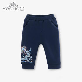 英氏-童衣类（冬）D0新针长裤, 礼服蓝, 110CM