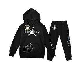AIR JORDAN乔丹AJ童装秋冬新男童抓绒连帽卫衣长裤JD2042045/46