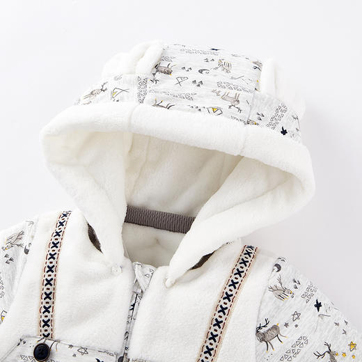 英氏-童衣类（冬）D0英针帽蛤 英氏白 59CM 商品图1