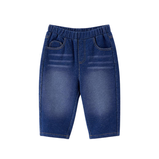 英氏-童衣类（春）E1英针长裤深牛仔蓝100CM 商品图4