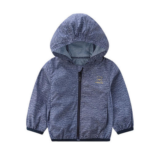 拉比-童衣类（春）D0萌趣印花连帽全开外套米白 商品图4