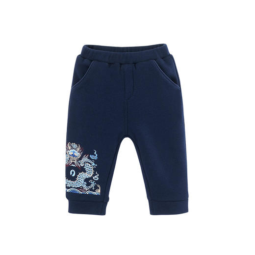 英氏-童衣类（冬）D0新针长裤, 礼服蓝, 110CM 商品图4