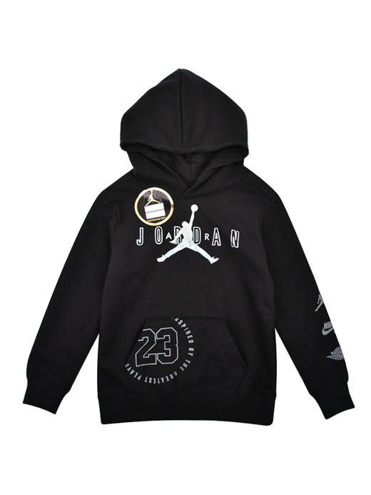AIR JORDAN乔丹AJ童装秋冬新男童抓绒连帽卫衣长裤JD2042045/46 商品图1