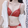 无钢圈内衣女聚拢小胸防下垂加厚文胸收副乳蕾丝美背薄款胸罩套装 商品缩略图2