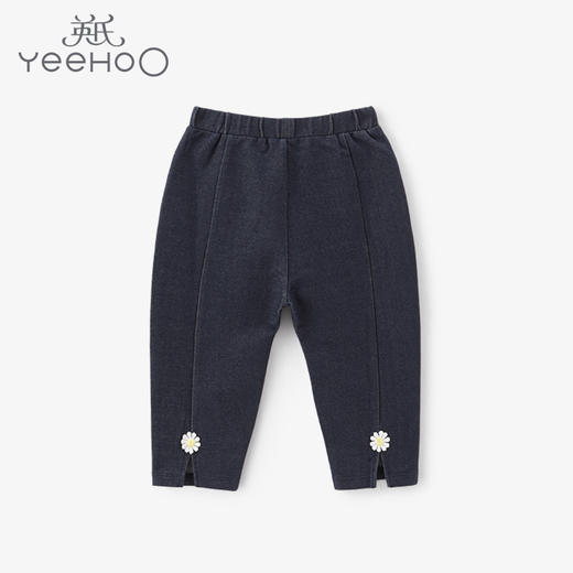 英氏-童衣类（春）E1英针长裤牛仔蓝100CM 商品图0