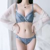无钢圈内衣女聚拢小胸防下垂加厚文胸收副乳蕾丝美背薄款胸罩套装 商品缩略图1