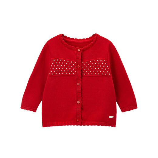 英氏-童衣类（冬）D0新毛短外套, 新年红, 100CM 商品图2