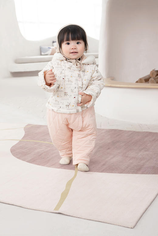 英氏-童衣类（冬）D0英针帽蛤, 英氏白, 59CM 商品图2