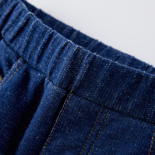 英氏-童衣类（春）E1英针长裤深牛仔蓝100CM 商品图1