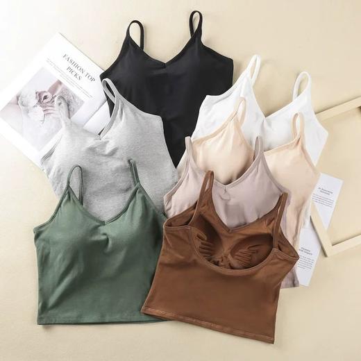 【2件装】美背打底吊带背心内衣女内搭带胸垫一体无钢圈文胸抹胸 商品图1