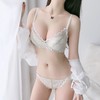 无钢圈内衣女聚拢小胸防下垂加厚文胸收副乳蕾丝美背薄款胸罩套装 商品缩略图3