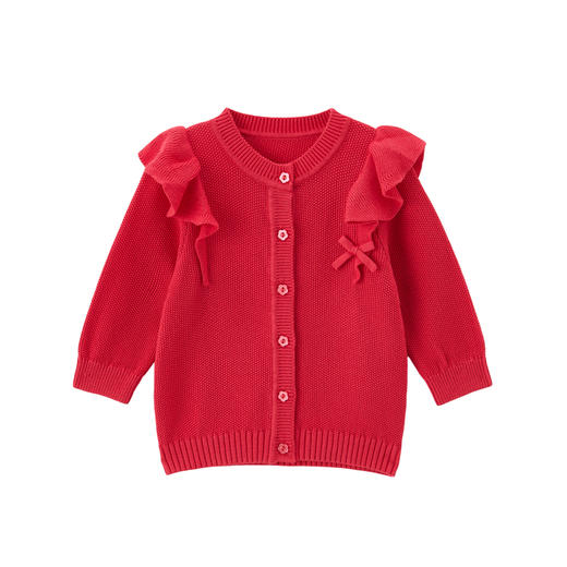 英氏-童衣类（春）E1英毛短外套烂漫红110CM 商品图4