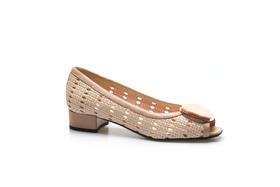 豪麟名鞋奥莱迪嘉女鞋半凉鞋羊皮革Z25303B粉色  原价3660元