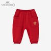 英氏-童衣类（冬）D0新针长裤, 新年红, 100CM 商品缩略图0