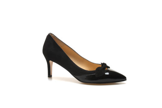 豪麟名鞋奥莱迪嘉女鞋皮鞋羊反绒面革V9471P黑色 原价2660元 商品图0