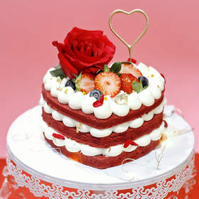 【1.5磅】送你一朵玫瑰花-动物奶油蛋糕