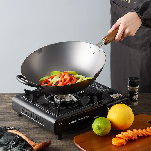 日本原装进口Nature Living单柄中式纯铁无涂层炒菜锅 商品图4