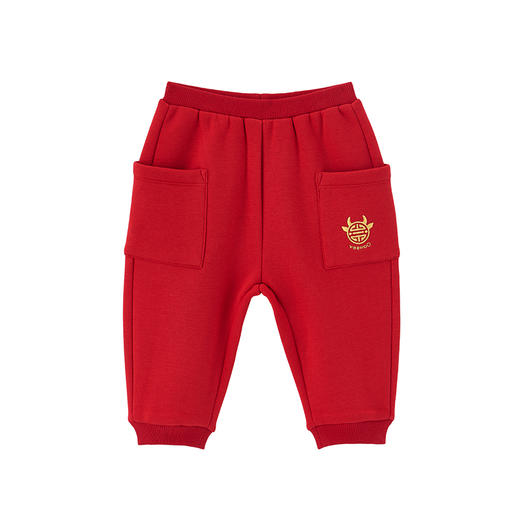 英氏-童衣类（冬）D0新针长裤, 新年红, 100CM 商品图1