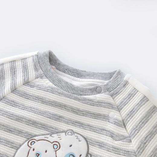 英氏-童衣类（秋）D0英针圆领长套衣浅花灰110CM 商品图1