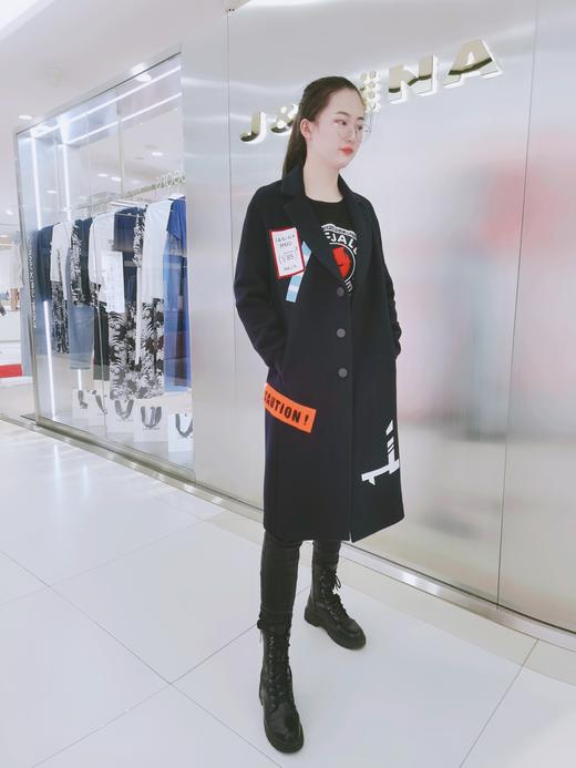 捷恩尼纳2021新品趣味性羊毛大衣A16W443F 商品图2